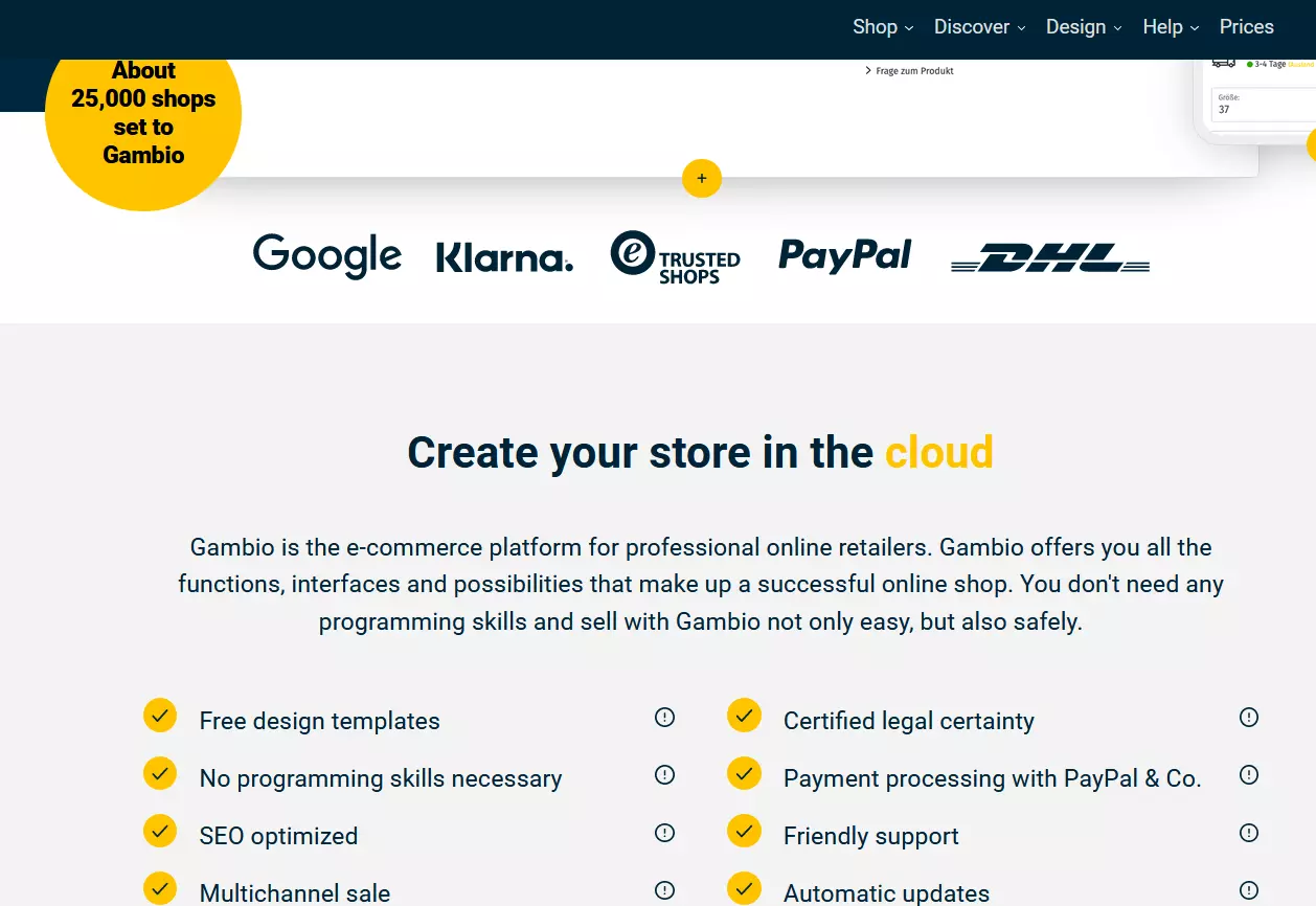 Gambio website Gambio website