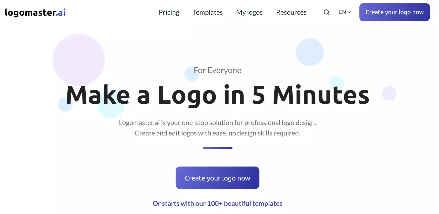 Screenshot of the Logomaster website Screenshot of the Logomaster website