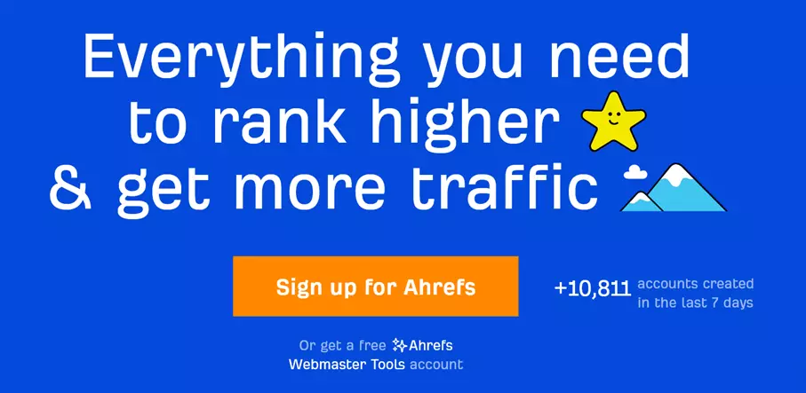 Screenshot of Ahrefs website Screenshot of Ahrefs website