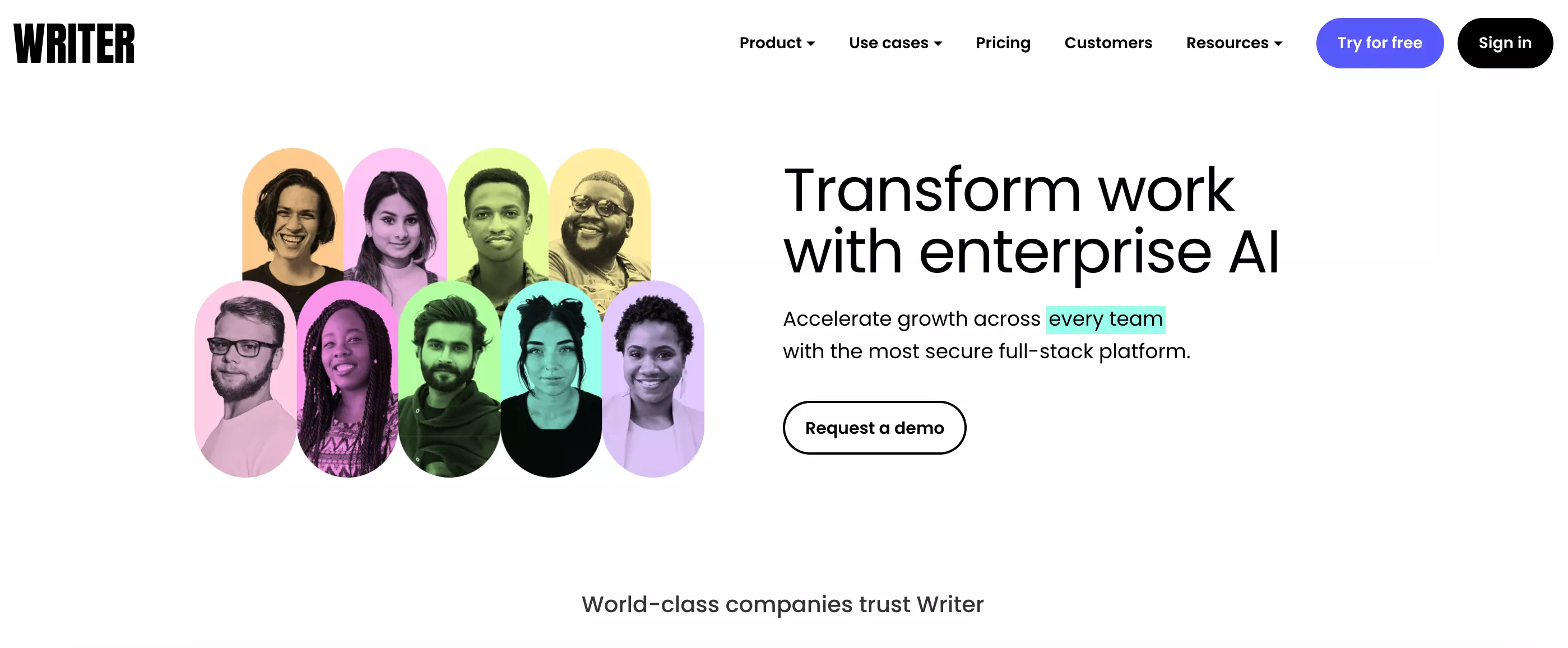 Writer homepage Writer homepage